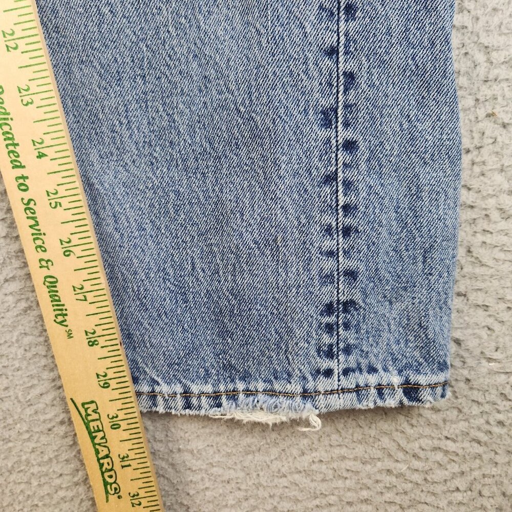 Levis 505 Jeans Mens 36x32 Blue Denim Zip Fly Straight Classic VTG Workwear Pant - Picture 5 of 12